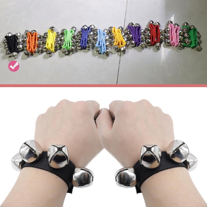 Cheerock 4pcs Adjustable Wrist & Ankle Bells, Jingle Percussion Instrument for Dance Practice, Rehearsal and Performance - Image 4